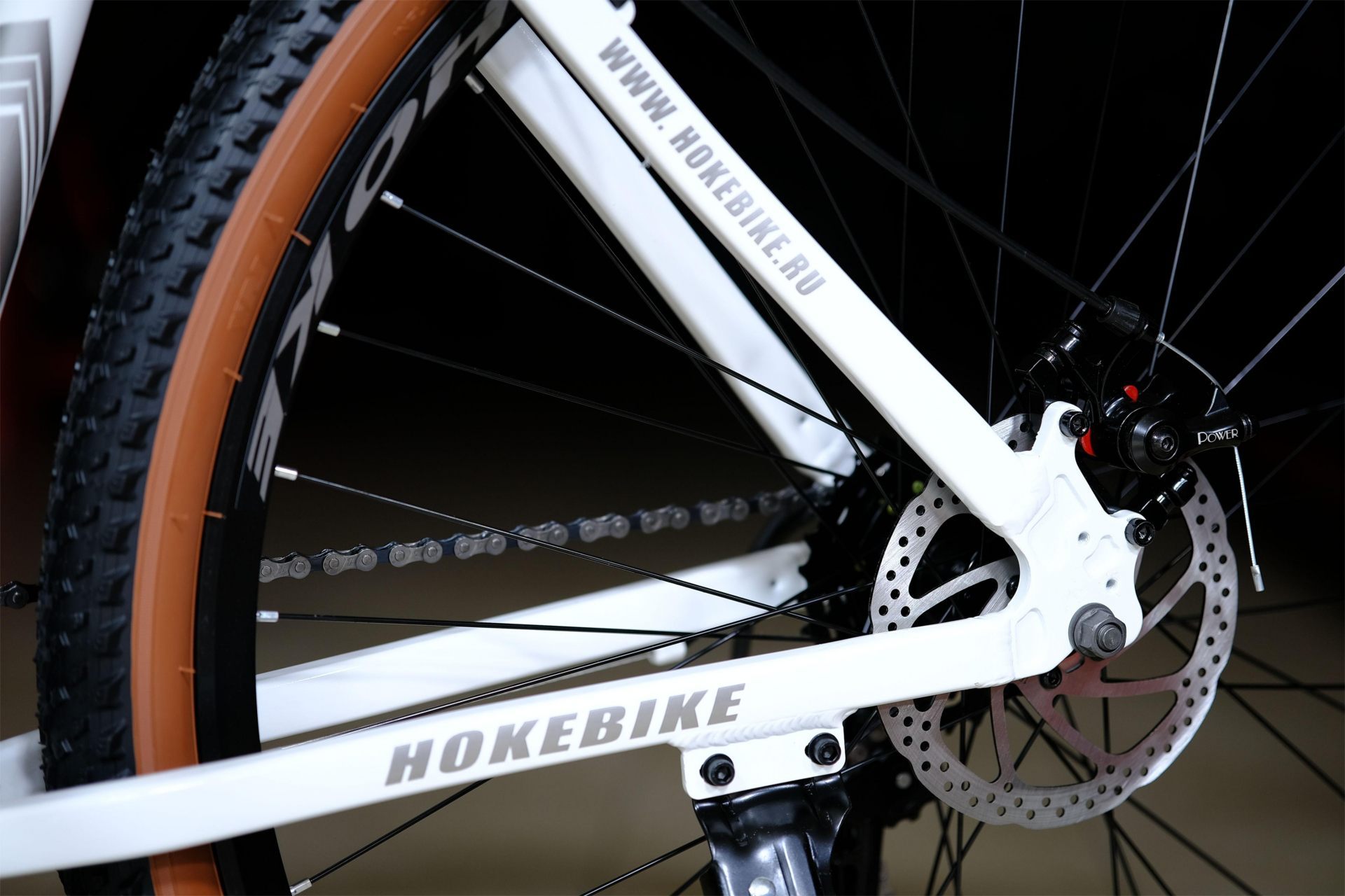 Тормоз Power disc 160 механический HOKE ONE WAY 29 белый-серый 21