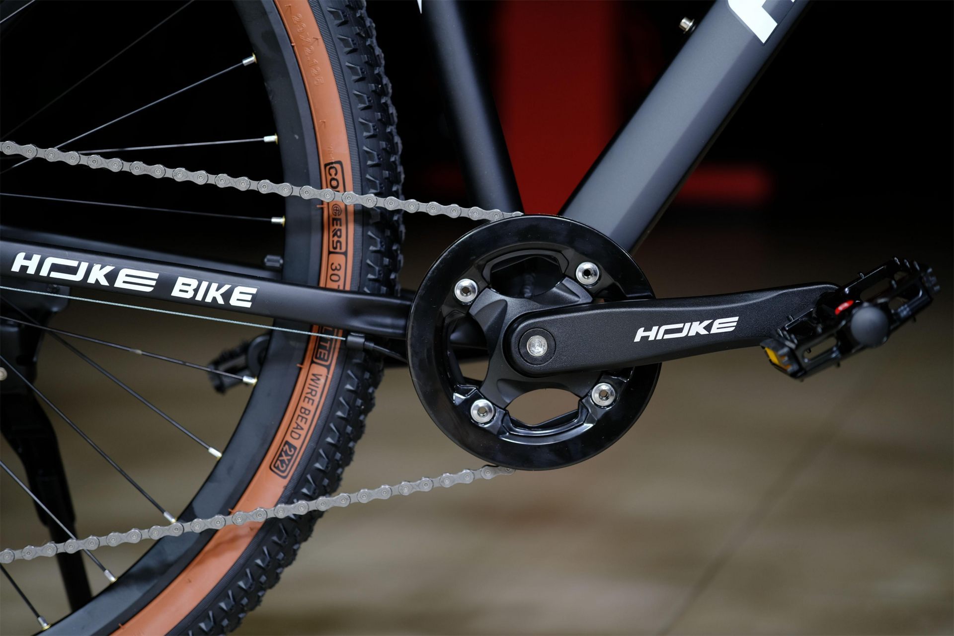 Система (шатун) алюминий 32T под квадрат Narrow Wide съёмная звезда  HOKE 6 Way Deore 29 HD матовый чёрный 19