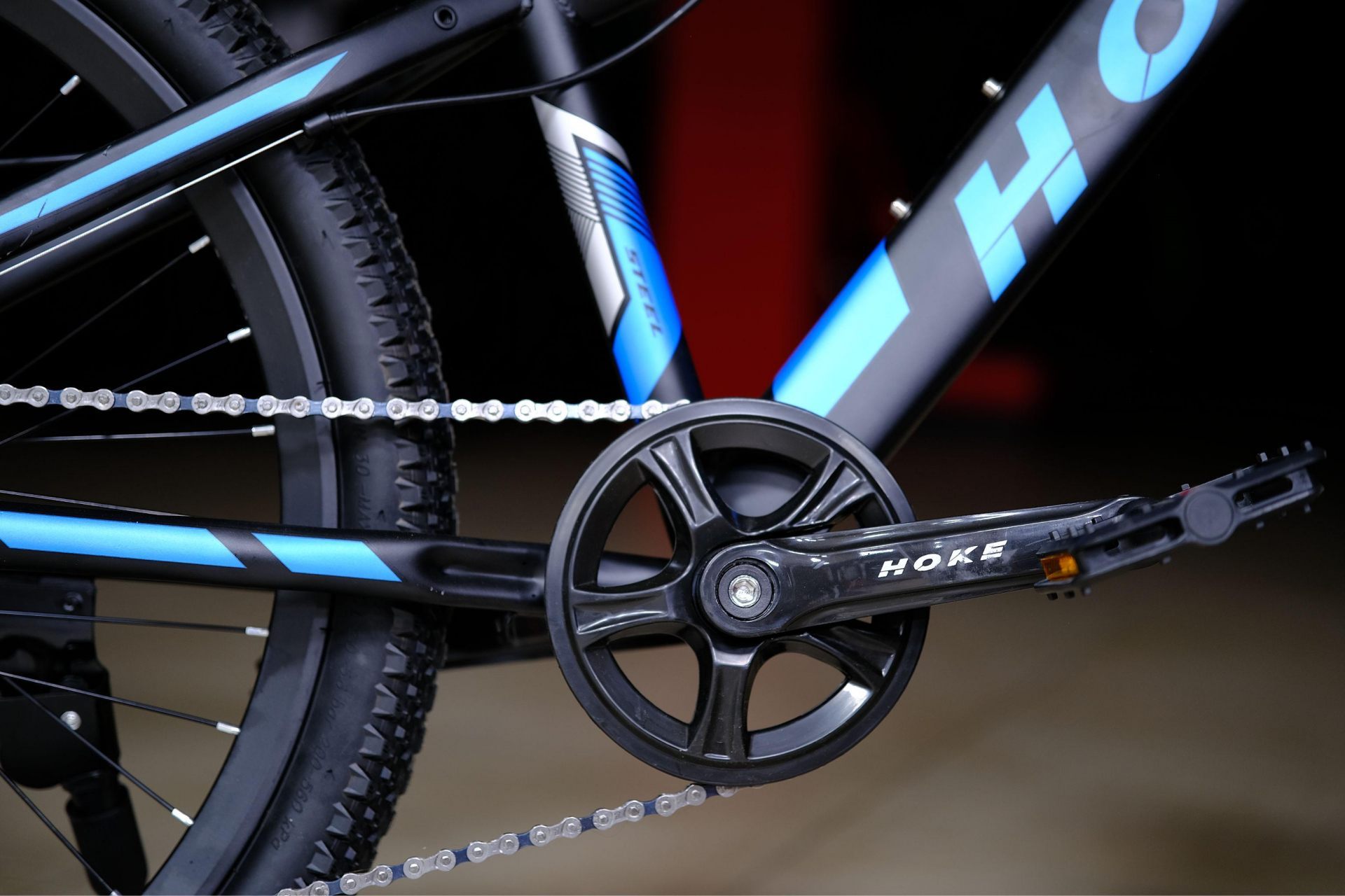 Система (шатун) сталь 36T
 HOKE Steel WAY 24 матовый чёрный-синий